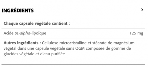 Alpha Lipoïque 125 mg - New Roots Herbal