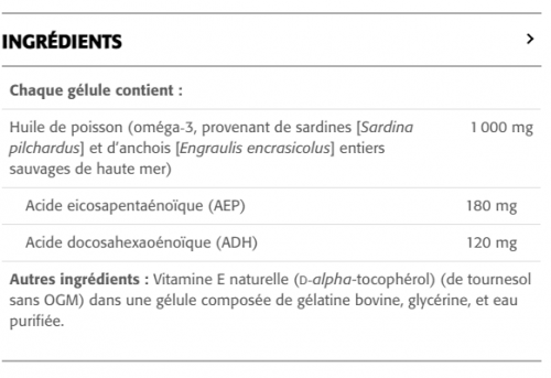 Wild Oméga 3 180 mg AEP 120 mg ADH - New Roots Herbal