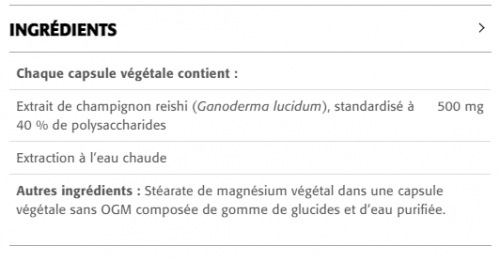 Reishi 40 % de polysaccharides · 500 mg par capsule - New Roots Herbal , Extrait de reishi, polysaccharides, énergie, endurance, cholestérol, bien-être cardiovasculaire, New Roots Herbal, Ganoderma lucidum.