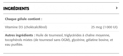 Vitamine D3 Gélules · 1 000 UI - New Roots Herbal