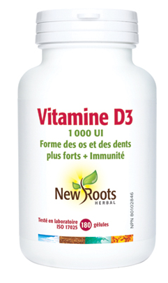 Vitamine D3 Gélules · 1 000 UI - New Roots Herbal