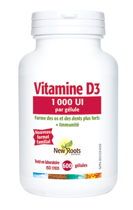 Vitamine D3 Gélules · 1 000 UI - New Roots Herbal