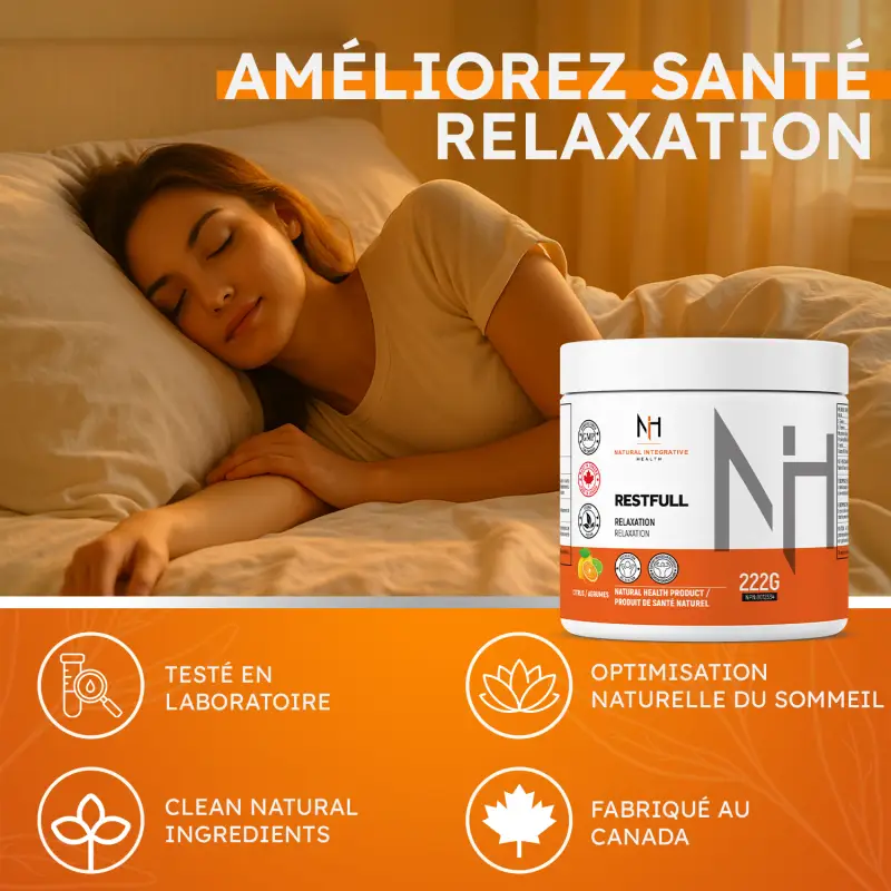 Restfull supplément en optimisation du sommeil et de l'anxiété